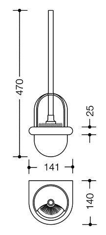 Hewi Toiletborstelhouder Serie 805 Classic