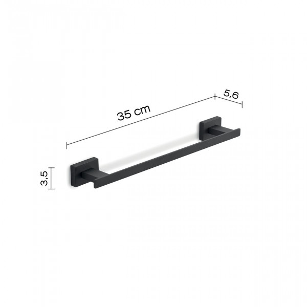 Handdoekenrek Hangend Gedy ATENA 350mm Zwart Mat