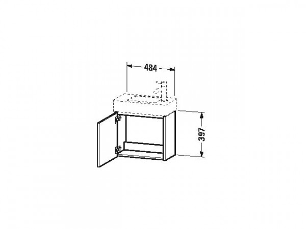 Duravit Wastafelmeubel Hangend XSquare voor 072450 484 mm