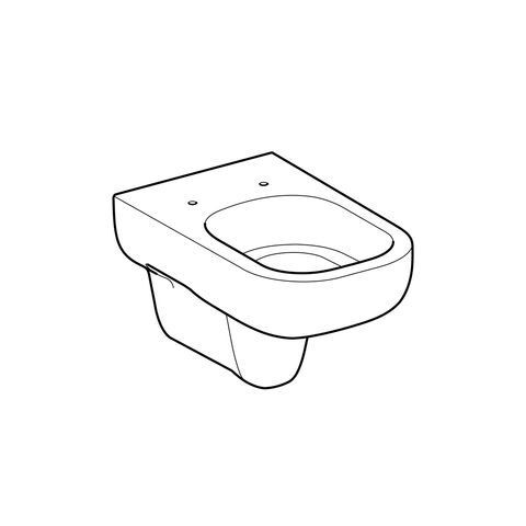 Geberit Hangend Toilet Smyle  Met Rand Holle bodem 350x340x540mm Wit