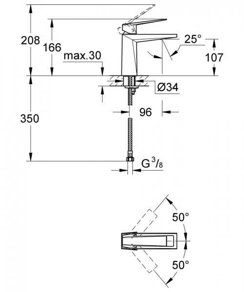 Grohe Wastafelmengkraan Allure Brilliant 1 gat