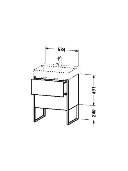 Duravit Wastafelmeubel XSquare 731x460mm