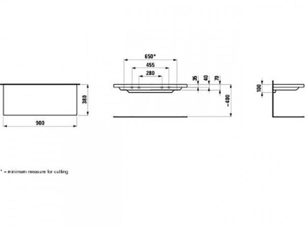 Laufen Keramische plank Living Square Wit