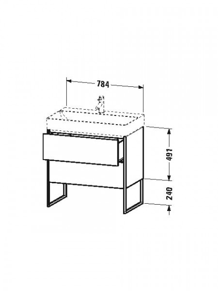 Duravit Wastafelmeubel XSquare 731x460mm