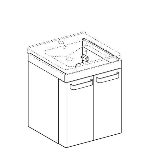 Geberit Wastafelmeubel Renova Comfort 2 Deuren