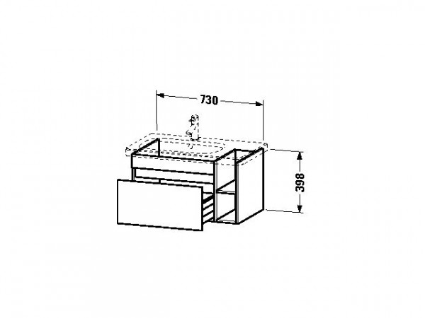 Duravit Wastafelmeubel DuraStyle voor 232580 448x730x398mm