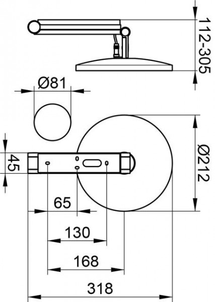 Scheerspiegel Met Licht Keuco Ilook_move wandmontage, rond/verlicht model met snoerloze sensorbes...