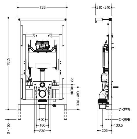 Hewi Inbouwreservoir S 50 WC II Gepolijst staal