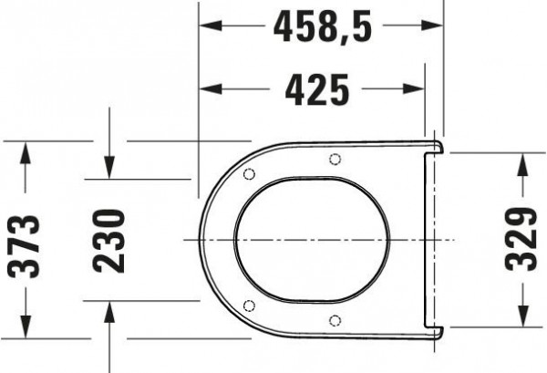 Toiletbril D Vorm Duravit Soleil by Starck 458mm Soft-Close 458x383x Wit