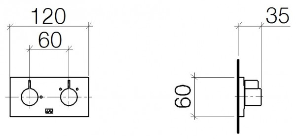 Villeroy en Boch Symetrics xGATE Mengkraan met debietregeling voor wandmontage (36325985)