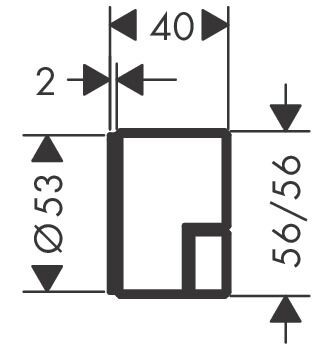 Axor Afbouwelement Edge Ingebouwd Chroom