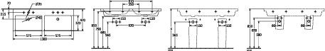 Villeroy & Boch Subway 3.0 meubelwastafel 130x47x16.5cm Rechthoek 2 wasbakken zonder overloopgat Wit Alpin glans Ceramic+ 4A71D3R1