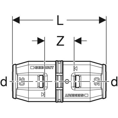 Geberit Koppeling PVDF 16 PushFit