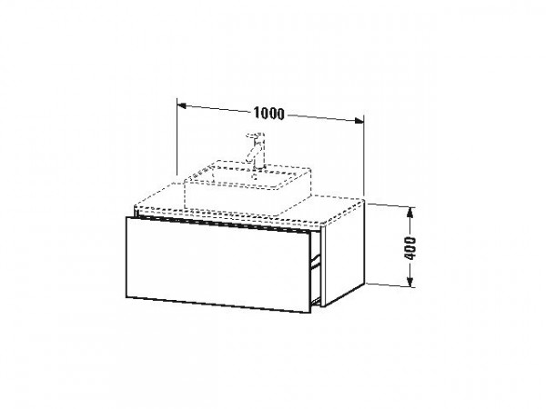 Duravit Wastafelmeubel XSquare 400x548mm