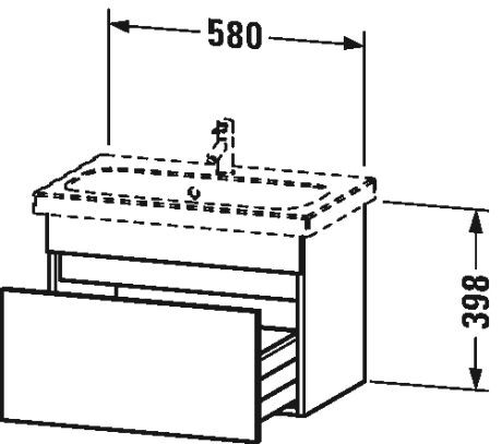 Duravit Wastafelmeubel DuraStyle voor 233763 368x580x398mm