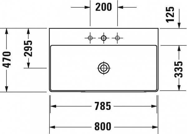 Duravit Wastafel voor Meubilair DuraSquare Sanitair Keramiek