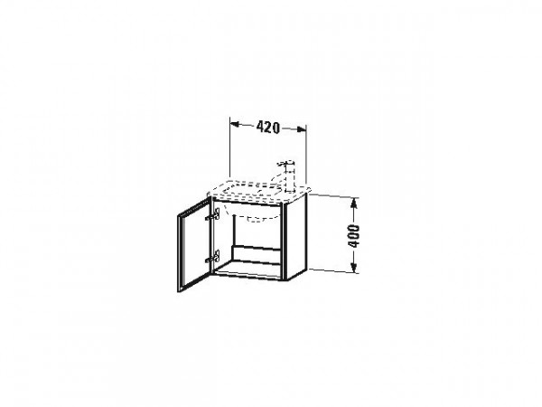 Duravit Wastafelmeubels L-Cube voor 072343 294x420x400mm