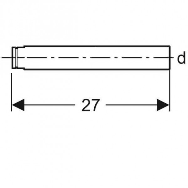 Geberit Verlenging voor verbindingsstuk d32 (242126111)