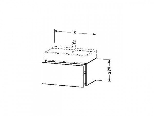 Duravit Wastafelmeubels L-Cube 394x459mm