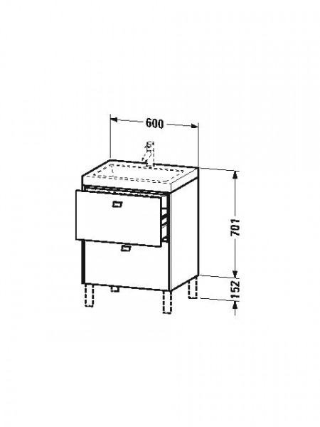 Duravit Badkamermeubel Set Brioso 600 mm BR4700