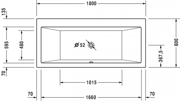 Duravit Whirlpool Rechthoekig Vero (760135000)