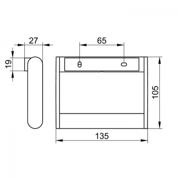 Keuco Toiletrolhouder Plan 135x105x27mm