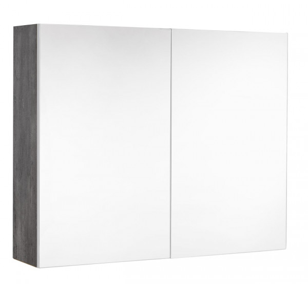 Armoire de Toilette Allibert LOOK UTE 2 portes miroir 800x650x180mm Béton foncé
