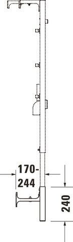 Uitbreiding Duravit DuraSystem voor verhoogde montage H : 240mm