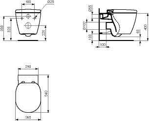 Ideal Standard Hangend Toilet Connect met AquaBlade-technologie  Alpenwit E0479