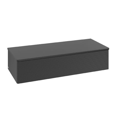 Wandmeubel Villeroy en Boch Antao Met Structuur 1 lade 1200x268x500mm Black Matt Laquered