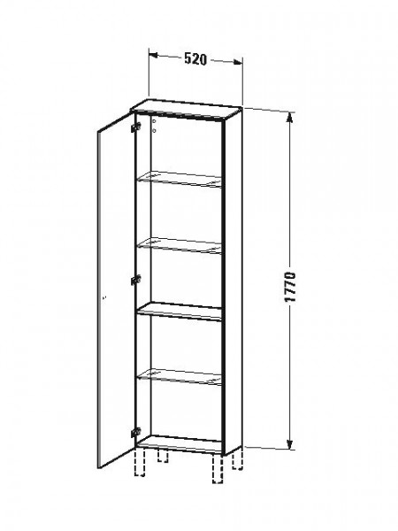 Duravit Hoge Badkamerkast Brioso 1770x240mm