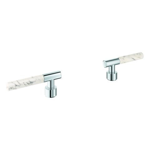 Poignée De Robinet Grohe Atrio Private Collection Caesarstone Blanc Attique Chromé 48458000