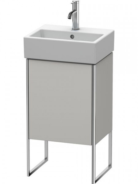 Meuble Pour Lavabo Encastrable Duravit XSquare pour 072445, version droite Gris béton mat 731x434x340mm