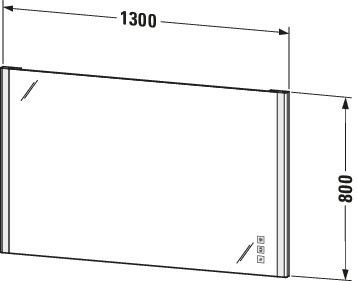 Badkamerspiegel Met Verlichting Duravit XSquare 1300x800mm Glanzend Chroom