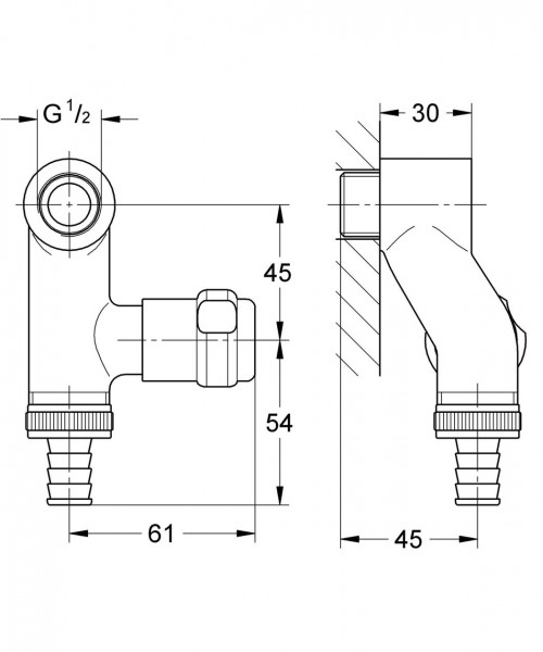 Grohe Eggemann Original Was-Klep 'Elektro' 41110000