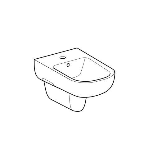 Geberit Bidet Smyle 1 Gat 350x335x540mm Wit