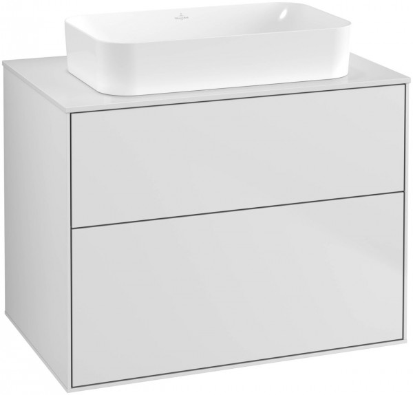 Meuble Pour Lavabo Encastrable Villeroy et Boch Finion White/Glass White F63100MT