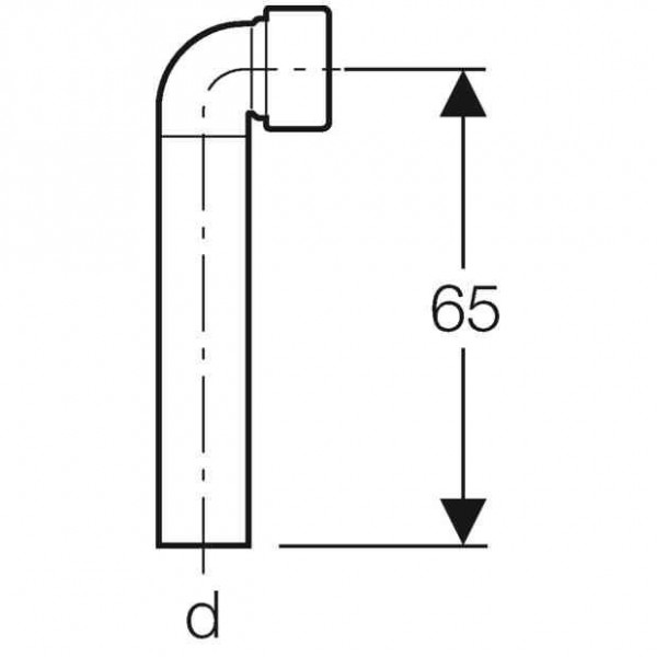 Geberit Uitlaatbocht 90g Universal (241643001)