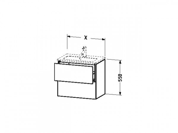 Duravit Wastafelmeubels L-Cube 550x391mm