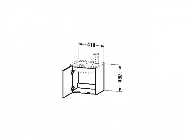 Duravit Wastafelmeubel XSquare voor ME by Starck 072343, 400x410x289mm