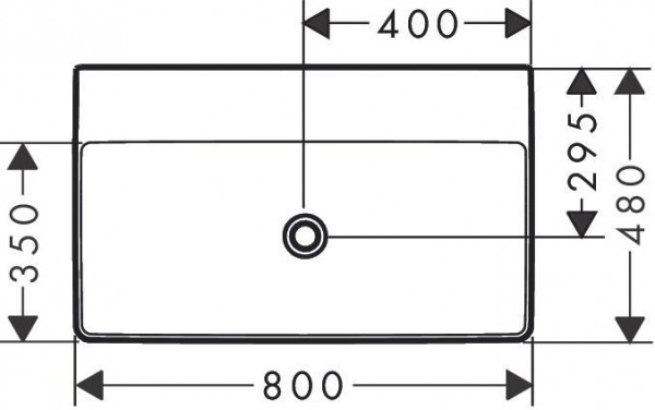 Meubelwastafel Hansgrohe Xelu Q SmartClean 800x480x80 mm Wit