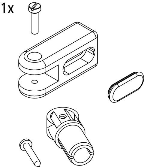 Kermi DIGA Montagedelen voor stabilisator (2535024)