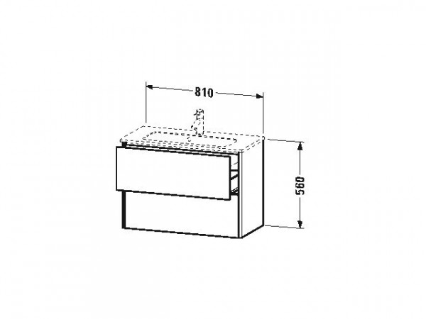 Duravit Wastafelmeubel XSquare voor ME by Starck 560x388mm