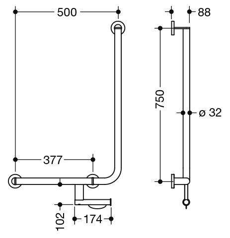 Hewi Badgreep Hoek System 900