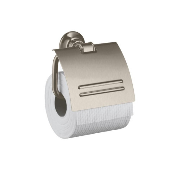 Porte Papier Toilette Montreux avec couvercle Nickel Brossé Axor 42036820