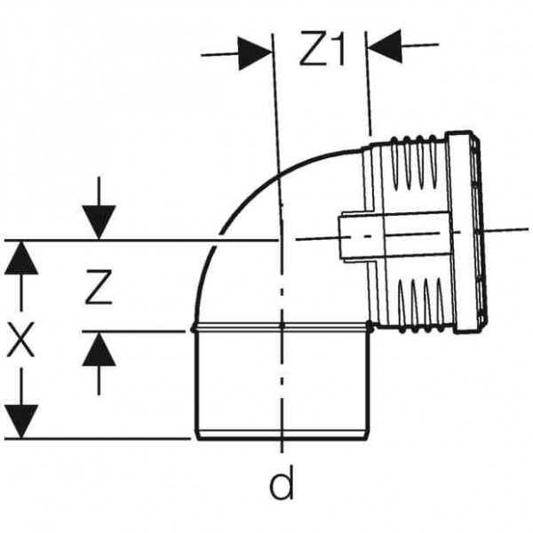 Geberit Uitlaatbocht 87,5° d75 Silent-PP (390324141)