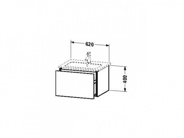 Duravit Wastafelmeubels L-Cube voor 233663 481x620x400mm