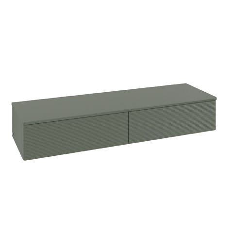 Wandmeubel Villeroy en Boch Antao Met Structuur 2 laden 1600x268x500mm Leaf Green Matt Lacquer/Wa...