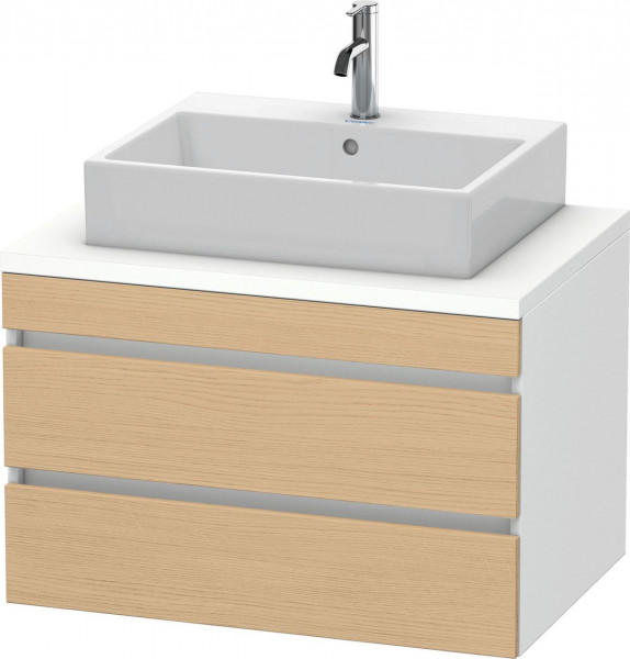 Meuble Pour Vasque à Poser Duravit DuraStyle 2 tiroirs 800x512x548mm Blanc Mat/Chêne Naturel Mat DS531703018 DS531703018