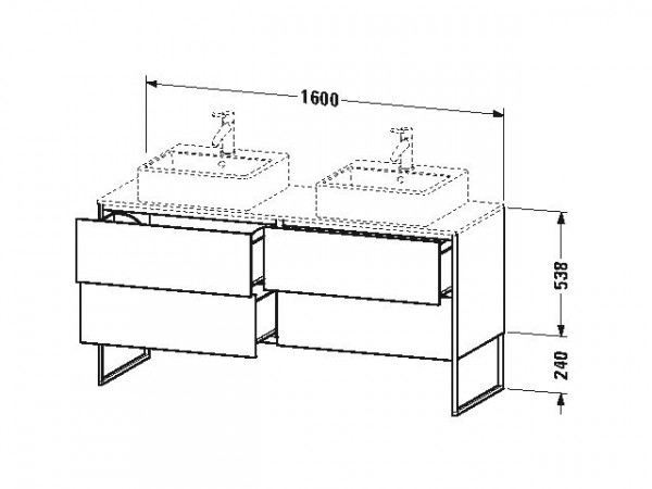 Duravit Wastafelmeubel XSquare 778x548mm